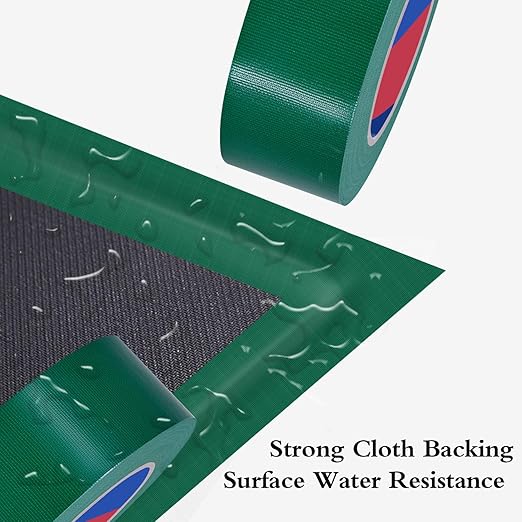 Green Heavy Duty Duct Tape, 2 Inch x 55 Yards, Industrial Grade Waterproof & UV Resistant, Strong Adhesive for Indoor Outdoor Repairs, Crafts, Home Improvement, Moving Packing and DIY Projects
