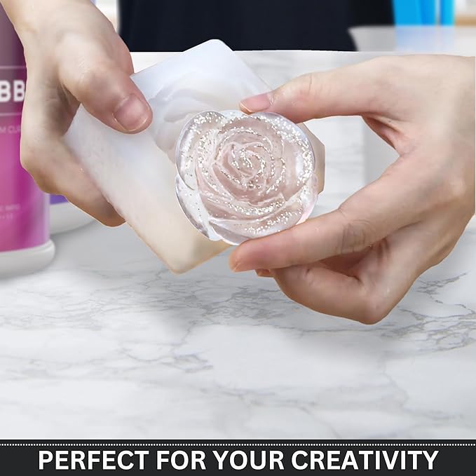Silicone Mold Making Kit Liquid Silicone Rubber (25 kg/6 Gallon Kit) with Accessories Kit (3-Pack) - Mixing Ratio 1:1 - Bubble Free Translucent Clear Silicone Mix for Silicone Rubber Mold Making