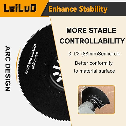 LEILUO 156 Pcs Multitool Blade Kits Oscillating Tool Cutting Sanding and Scraping Accessories with Storage Bag Oscillating Saw Blades Compatible with DeWalt Makita Dremel and More