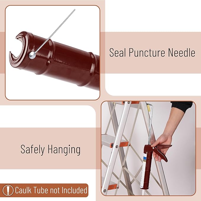 Bates- Caulking Silicone Gun, 10:1 Thrust Ratio, Hand Caulking Guns, No Drip