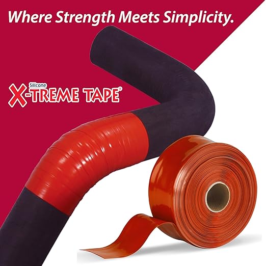 MOCAP Self-Fusing Silicone Tape - Heavy Duty Rubber Waterproof Tape for Hose, Plumbing, Electrical, Automotive, Outdoor and Household Repairs - Leak Proof, Insulating - 1-1/2 Inch x 10Ft Roll - Red