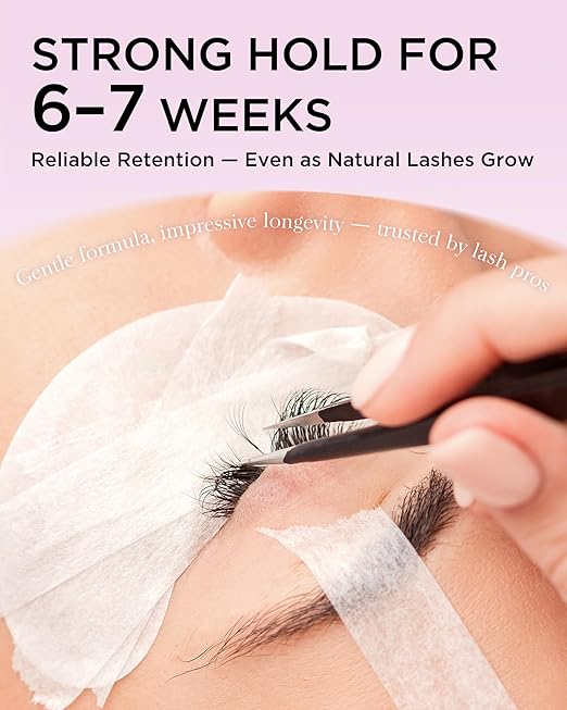 BEYELIAN Sensitive Eyelash Extension Glue 0.17fl.oz/5ml / 1Sec Drying Time/Retention – 6-7 Weeks/Black Adhesive/Professional Hypoallergenic Formaldehyde-Free Lash Extension Glue Supplies