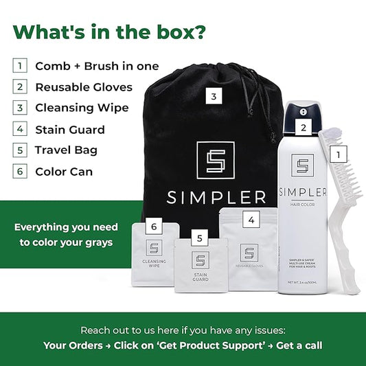 Simpler Hair Color for Women Permanent Ammonia Free Hair Dye for Gray Coverage - Natural Looking Hair Color for Sensitive Scalp - Long Lasting Medium Blonde Hair Dye