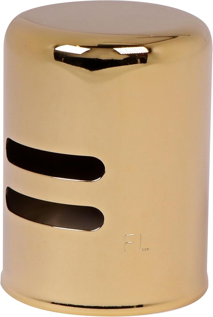 Westbrass D201-10-01 1-5/8" x 2-1/4" Solid Brass Air Gap Cap Only, Non-Skirted, Polished Brass (10-Pack)