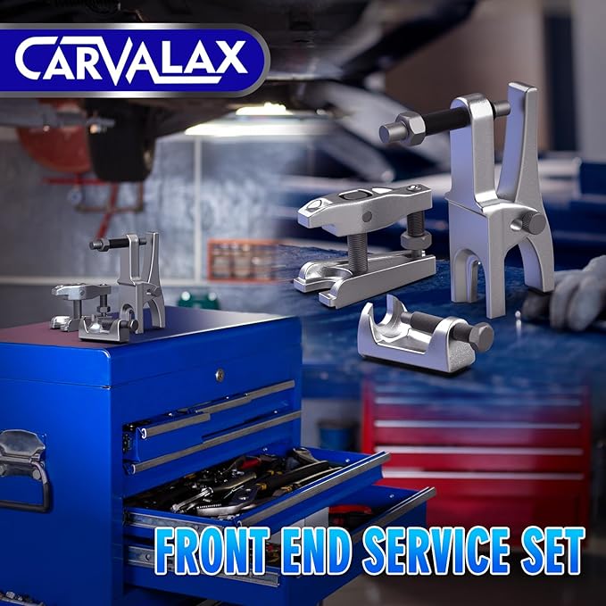 CARVALAX 3-in-1 Ball Joint Separator, Front End Service Tool Kit for Tie Rob Removal, Pitman Arm Puller, Cars SUVs Pickup Trucks Automotive Tools