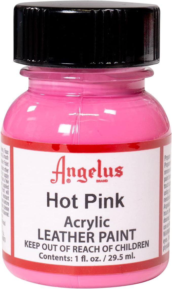 Angelus Acrylic Leather Paint Hot Pink 1oz