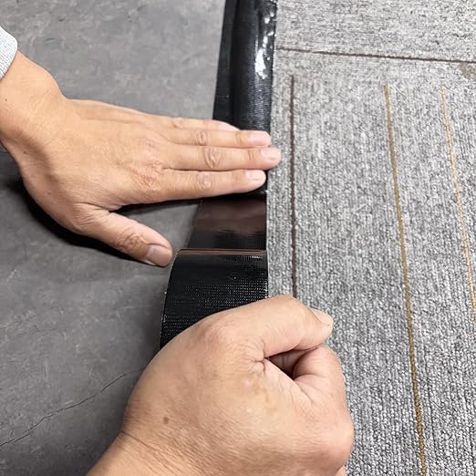Black Duct Tape, 2 Inches x 32 Yards, Heavy Duty, Strong Adhesive Duct Tape, Easy-Tear by Hand, Residue-Free, Waterproof for Home Repairs, Fixed Carpet Edge, DIY Projects