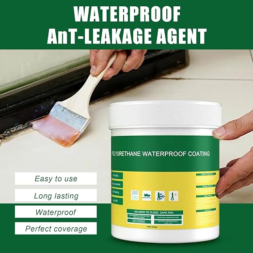300g Transparent Waterproof Insulating Sealant, Strong Adhesive Seal Waterproof Coating, Invisible Waterproof Agent for Wall Mending Toilet Anti-Leak Coating.
