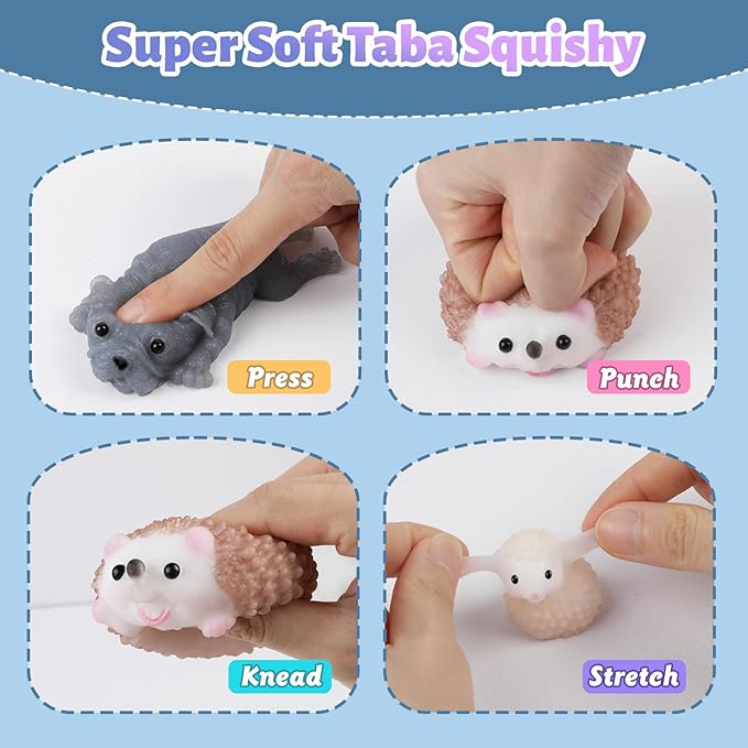 DIY Taba Squishy Kit - Make Your Own Squishies with Animal Molds and 1:1 AB Liquid Silicone Gel (14oz)