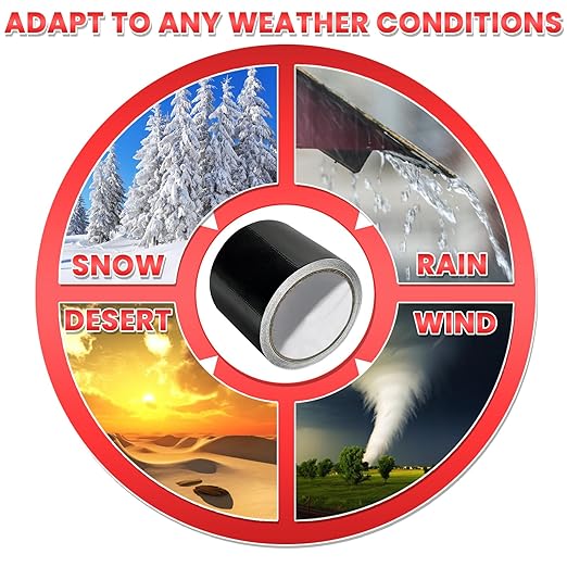 Birllaid Awning Repair Tape for Tarp, Heavy Duty Outdoor Repair Tape for Ripstop, Boat Covers, Tent, Sail Tape, Tear Repair Patch Kit, Waterproof, UVproof, Black