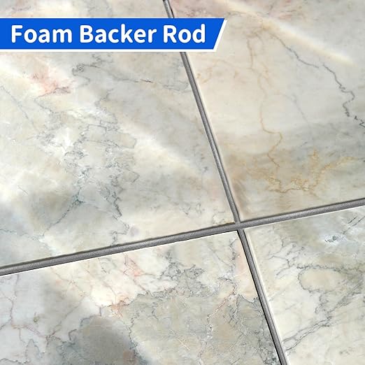 Foam Backer Rod for Gaps Concrete Crack Filler Joints Foam Gap Fillers Caulk Saver Backing Rod Concrete Filler Rope Joint Filler (1 Inch X 10 Feet)