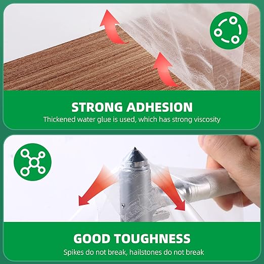 Greenhouse Repair Tape, 6.3 mil Thickness Greenhouse Plastic Tape, Clear UV Resistant Greenhouse Sheeting Coverings Film Tape(2inX263ft)