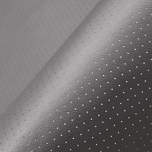 Self Adhesive Leather Repair Patch Tape Kit, Perforated Leather Repair for Furniture Couch Sofa Car Seats Office Chair, Vinyl Repair Kit (Light Gray, 15.7x59 inch)