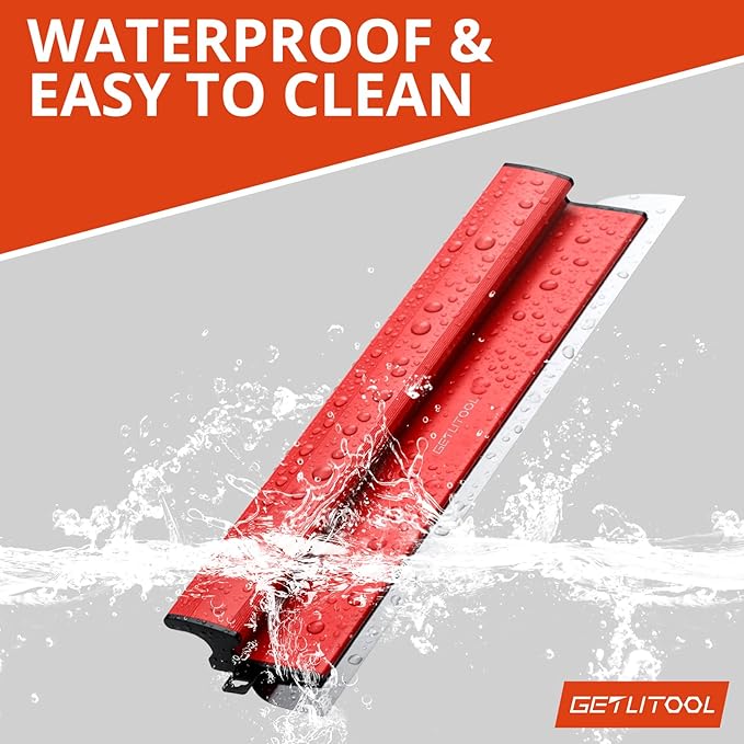 GETLITOOL 60cm Large Paint Putty Scraper with Spare Blades, Heavy-Dury Drywall Knife with Ergonomic Handle & 201 Stainless Steel Skimming Blade for Drywall Repair, Joint Filling, Surface Finishing