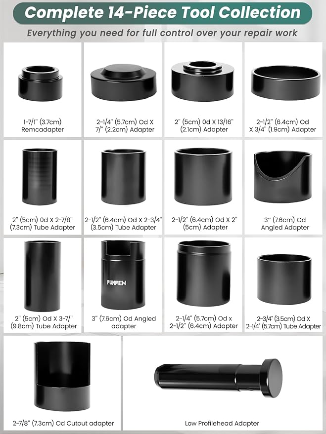 14 Piece Master Ball Joint Service Adapter Set Fits for GM and Dodge 2WD and 4WD Cars Trucks and SUV Ball Joint Tool