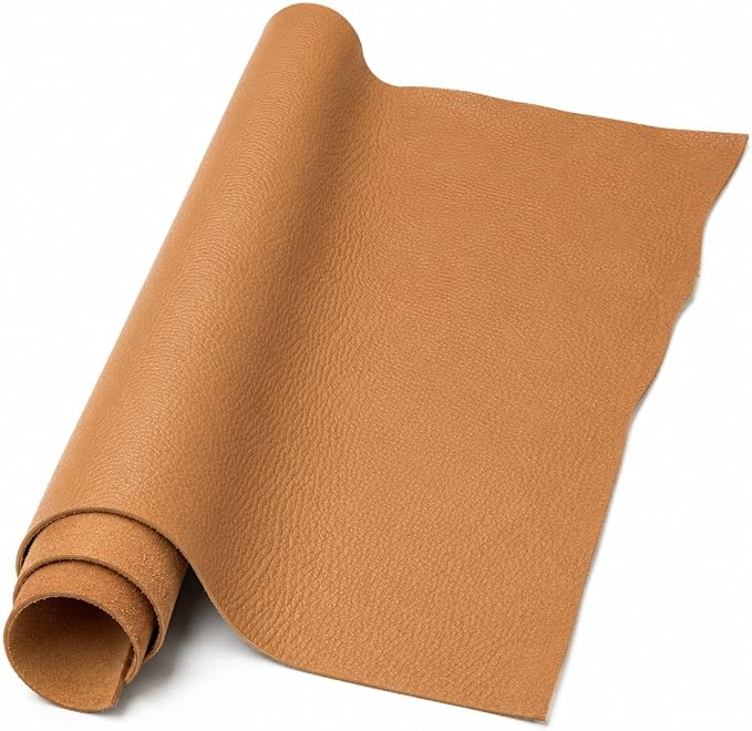 REED Leather HIDES - Cow Skins for Upholstery Crafts (20 Square Foot, Camel)