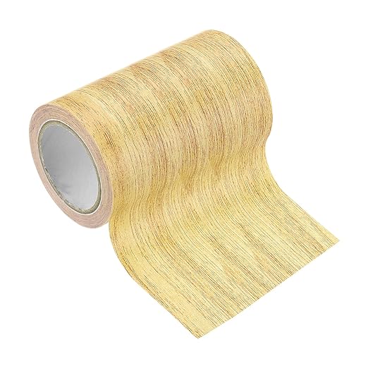 PATIKIL Wood Grain Tape 4" x 15 Ft, Self-Adhesive Wood Texture Repair Tape Realistic Wooden Effect Patch for Furniture Cabinets Floor Walls,Yellow Oak
