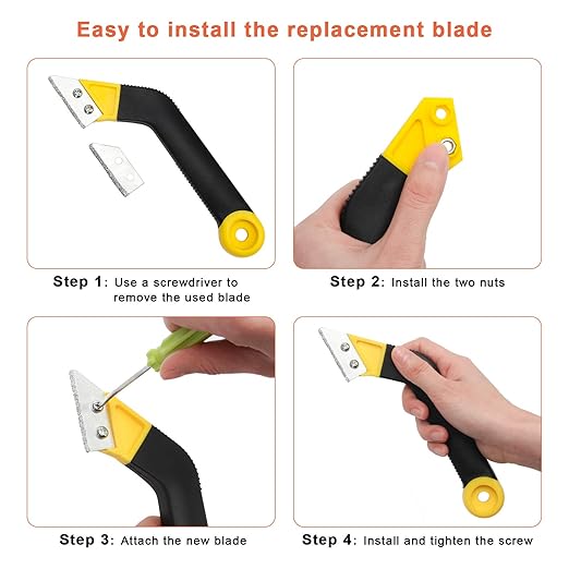 Coitak 5 Pieces Replacement Blades for Tile Grout Saw Angled Grout Saw Tile Cleaning