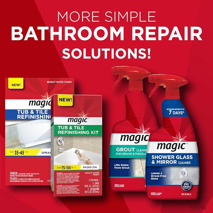 Magic Tub & Wall Peel and Caulk Strip - Create a Tight Seal Between The Bathtub and Wall to Keep Moisture Out - 1-5/8 Inch by 11 Feet - White (Pack of 6)