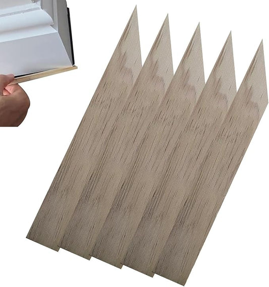 5 Piece 20cm Wooden Sealant Finishing Tool, Wooden Mastic Tooling Sticks For Smoothing Mastics And Sealant, Portable Caulking Smoothing Applicator, Caulk Spreader For Window Door Wall Gaps