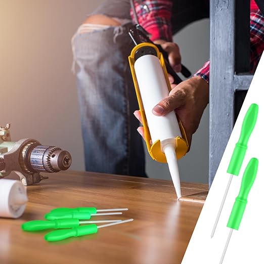 Gisafai 10 Pcs Caulk Tube Caps Reusable Caulk Saver Tube Sealer Caps Finishing Tool for Sealing and Preserving Open Universal Prevent Drying (Green)