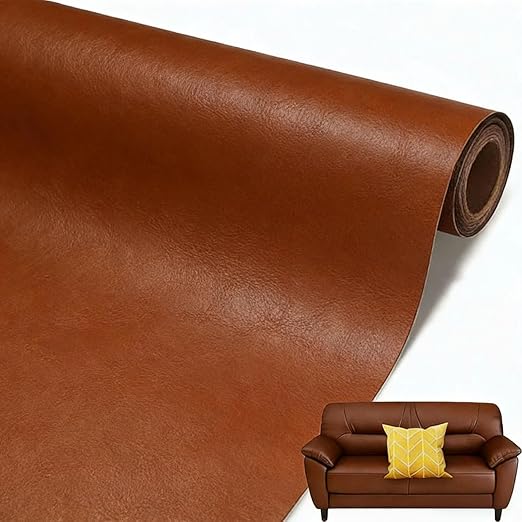 Leather Repair Patch, Leather Repair Tape, Repair Patch Self Adhesive Waterproof, Vinyl Repair Tape, for Couches, Car Seats, Chairs, Furniture (Brown, 24 x 54 Inch)