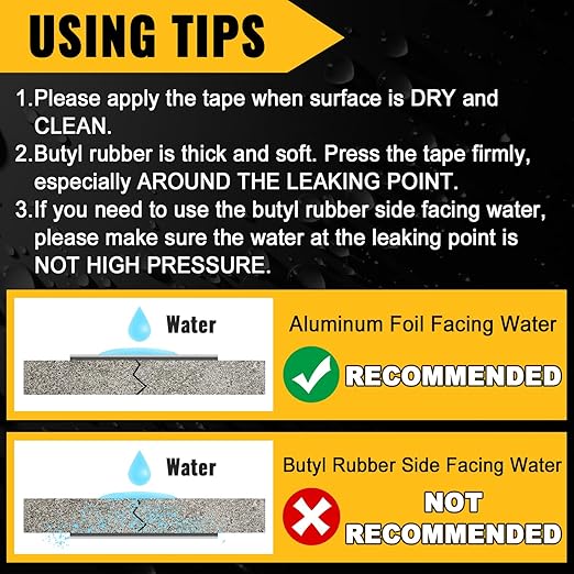VIVIDA Aluminum Butyl Tape 6" × 20', Waterproof Aluminum Foil Butyl Sealing Tape for Outdoor Use, Corrosion Resistant, Repair for Metal Roof, RV, Windows, 1 Roll