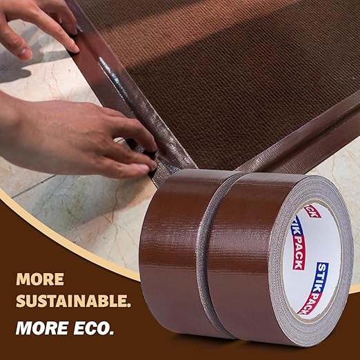 Colored Duct Tape, 2 Rolls Heavy Duty Dark Brown Duct Tape 9 Mil x 2 Inch x 25 Yards Flexible, Strong, No Residue, Waterproof and Tear by Hand, Multi-Use for Indoor & Outdoor Repairs