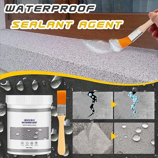Waterproof Anti-Leakage Agent, Super Invisible Waterproof Transparent Anti-Leaking Insulation Sealant, Multi-Surface Leak Repair Coating Strong Bonding Sealant (300ml)