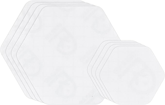 GEAR AID Tenacious Tape Hex – 2.5” & 1.5” Repair Patches (8 Patches: Four 2.5” & Four 1.5”, Clear) – Peel-and-Stick Outdoor Nylon Fabric to Fix Holes and Burns in Down Jackets, Rain Gear and Tents
