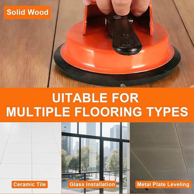 Floor Gap Fixer Tool, Heavy Duty Floor Gap Fixer Suction Cup Tool with Adjustable Height Setter, Enhanced Vacuum Suction Cup, Flooring Gaps Repair Tool for Laminate, Vinyl, Wood & Tile Flooring