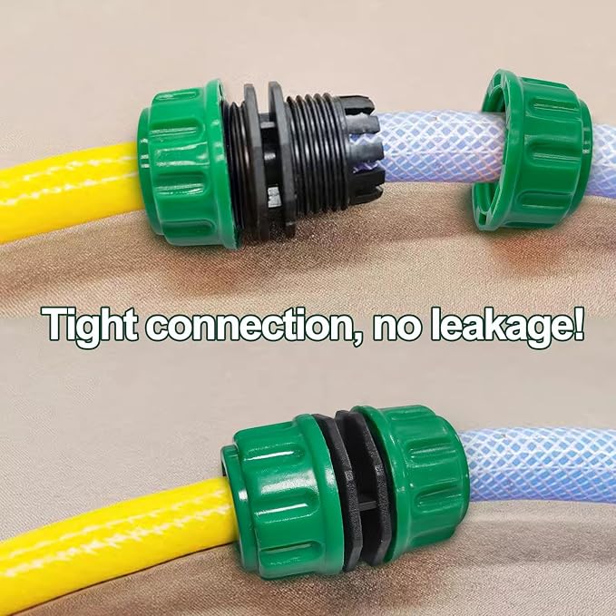 BlingKingdom 6pcs Hose Repair Connector Extender for Join 1/2 inch Garden Hose Pipe Quick Repair Connection Plastic Garden Hose Joiner Splicer Leakproof Design（Green）