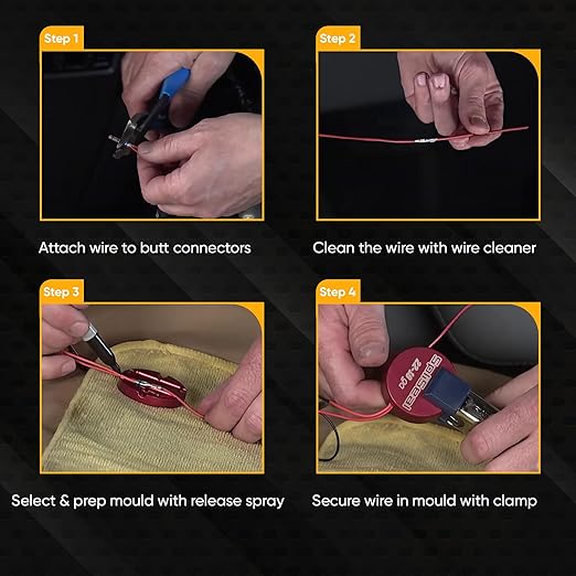 Starter Wiring Sealing Kit - Economical All-in-One Kit with 80W Glue Gun,1 Mould