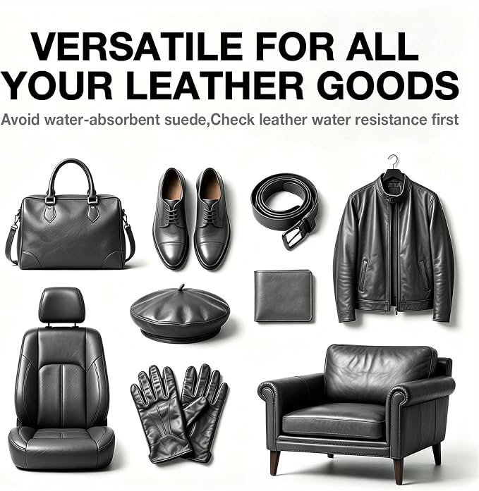 Dark Gray Leather Repair Kit, Leather Recoloring Balm – Restore & Repair Faded Leather on Couches, Car Seats, Shoes & Furniture | Leather Color Restorer & Conditioner | Easy DIY Application