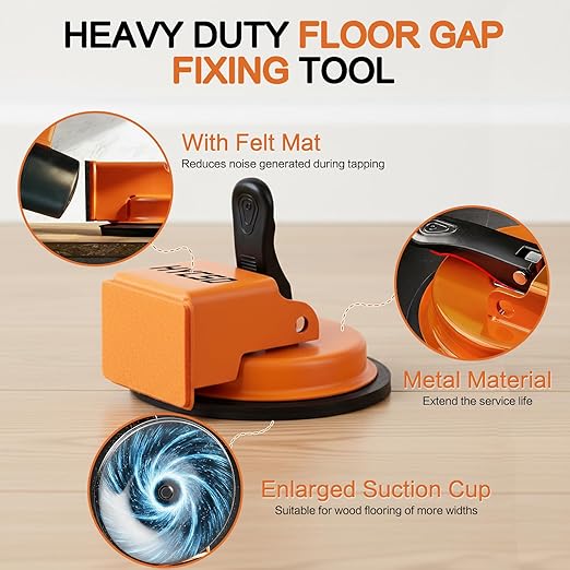 Floor Gap Fixer Tool, Heavy Duty Laminate Floor Repair Kit, Floating Floor Gap Closer with Enhanced Suction Cup, Professional Plank Puller for Vinyl, Hardwood, & Tile Flooring Repair