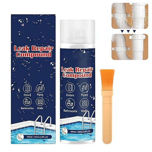 Instant Leak Fix and Waterproofing,Waterproof Leak Repair Cream, Fast Drying Sealant,Instantly Seals Cracks On Roofs,Pipes,Gutters,and Foundations,Indoor Outdoor Use,Long-Lasting Protection