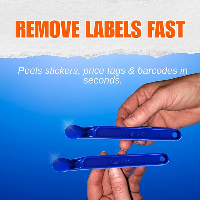 Sticker & Label Remover Tool - Plastic Peelers for Plastic, Glass & Wood – Adhesive, Decal, Price Tag, Glue & Paint Removal – Ergonomic Non-Slip Scraper for Crafts, DIY & Home Use (2)