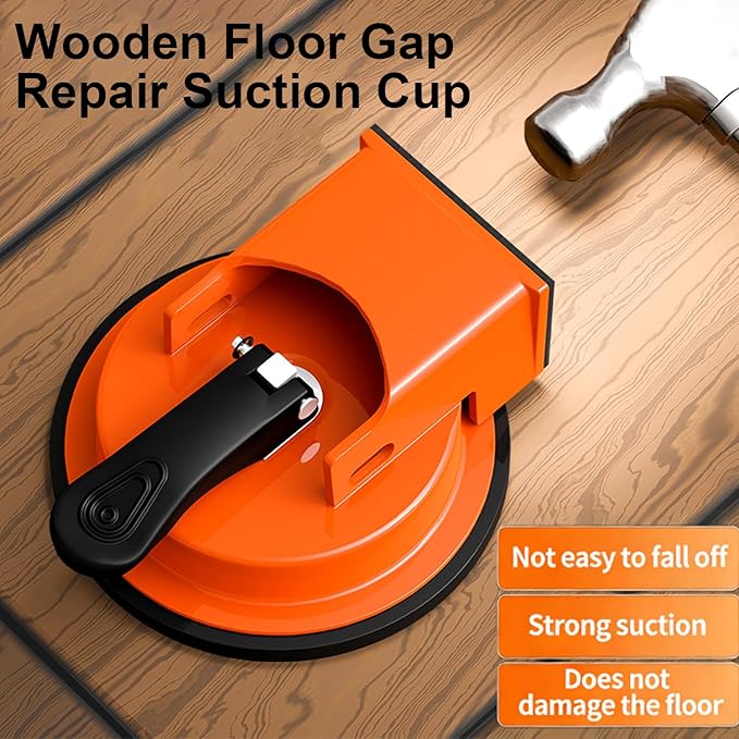 Floor Gap Fixer Tool, Heavy Duty Floor Gap Fixer Tool with 5 PCS Sticky Pads, Enhanced Vacuum Suction Cup, Flooring Gap Repair Tool for Laminate, Vinyl, Wood & Tile Flooring