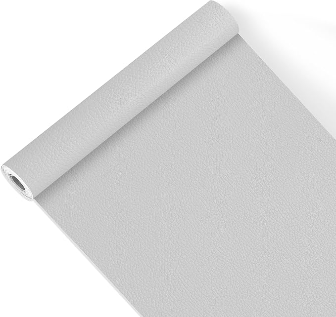 Leather Repair Patch Tape,16x63 inch Self Adhesive Leather Patches for Furniture,Vinyl Leather Repair Kit for Couches,Car Seats,Sofas,Office Chairs,White