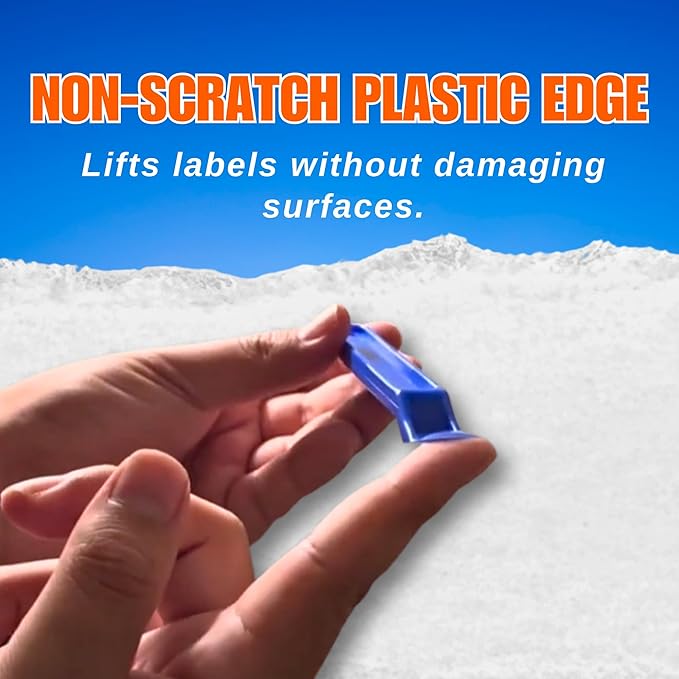 Sticker & Label Remover Tool - Plastic Peelers for Plastic, Glass & Wood – Adhesive, Decal, Price Tag, Glue & Paint Removal – Ergonomic Non-Slip Scraper for Crafts, DIY & Home Use (2)