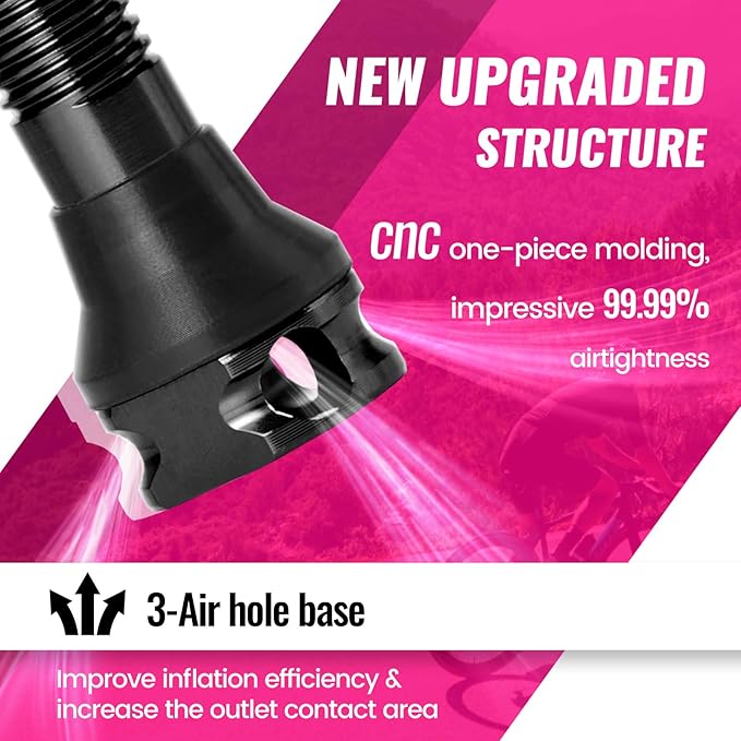 RideNow Tubeless Presta Valve Stems, 65mm Super Light Alloy Presta Tubeless Valve Stem Kit with Valve Core Remover Tool and Valve Stem Caps, Multiple Color and Size Options(Pair),Black