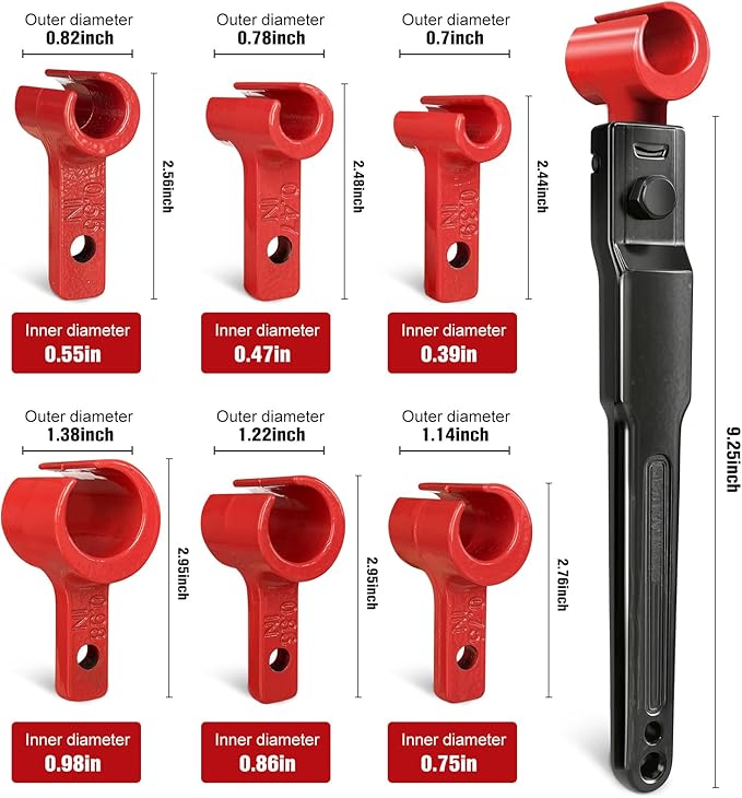 Vdsfand 6 in 1 Door Hinge Adjustment Tool Kit Door Gap Adjustment Tool for Precise Hinge Gap Adjustment Upgraded Hinge Gap Adjusting Wrench for Installation and Repair of Residential and Commercial