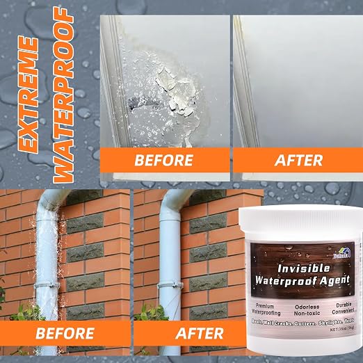 Invisible Waterproof Agent, Transparent Coating, Insulating Sealant, Anti-Leakage Adhesive for Repairing Leaks - 17oz/500g