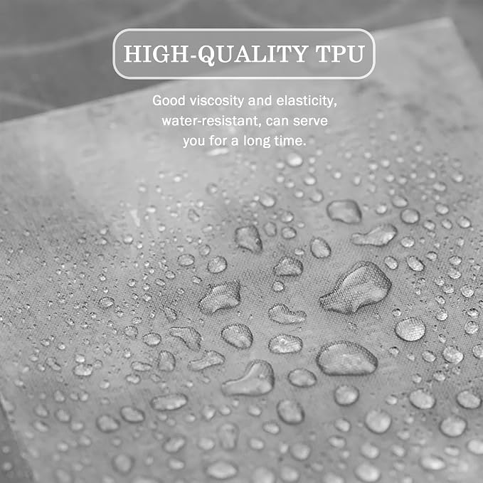 Medsuo 10pcs TPU Pool Patch Repair Kit Waterproof Inflatable Patch Repair for Air Mattress, Bounce House, Tent, Canvas, Canopy, Swimming Pool, Pool Float, Tub Air Bed and Inflatable Toys - Clear