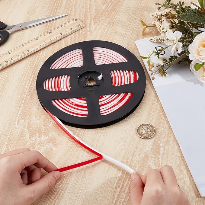 GORGECRAFT 5.5 Yard Self Adhesive Caulk Tape 0.3 Inch White Waterproof Caulking Strip Peel and Stick Roll Flexible Triangle Molding Trim Sealing Sealant Tape for Sink Bathroom Corner Ceramic Tile Edge