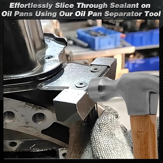 Car Engine Transmissions Oil Pan Separator Tool Sealant Removal Tool, Gasket Remover Scraper Metal Automotive Accessories Fit for Most Vehicles Car Repair