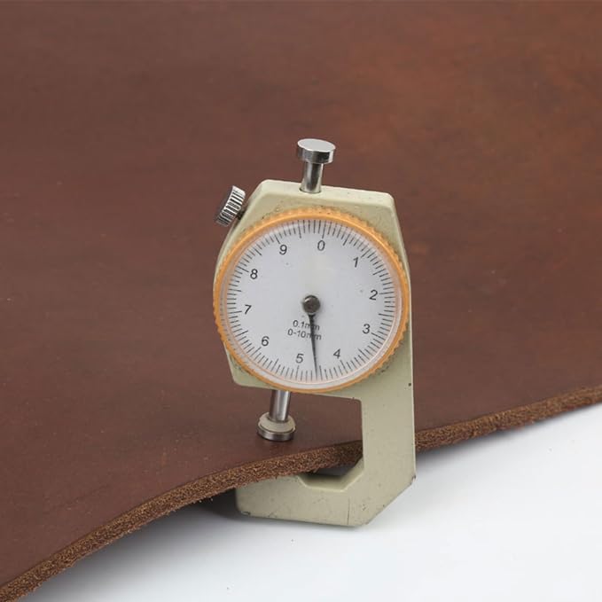 Full Grain Leather Sheet, 4-5mm Thick, Brown Leather, Vegetable Tanned Leather for Crafting, Tooling, Sheath Making (Brown 12 x 12 inches)