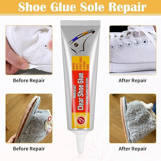 Evatage Waterproof Shoe Glue Kit for Sole Repair - Adhesive for Sneakers, Boots, Leather Handbags, Heels Fix