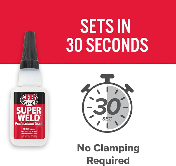 J-B Weld Superglue 20g 2 Pack - SuperWeld Professional Grade