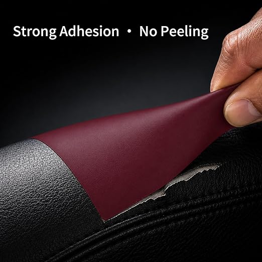BSZHTECH Leather Repair Tape Self-Adhesive Leather Repair Patch for Couch Furniture Sofas Car Seats Advanced PU Vinyl Leather Repair Kit(Wine Red, 3.9X79 inch)